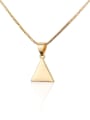 thumb Brass Triangle Earring and Necklace Set 3