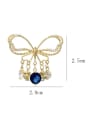 thumb Brass Cubic Zirconia Butterfly Vintage Drop Earring 2