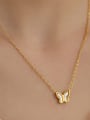 thumb Brass Shell Butterfly Minimalist Necklace 1
