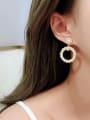 thumb Copper Rhinestone Geometric Minimalist Drop Trend Korean Fashion Earring 1