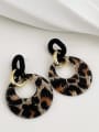 thumb Alloy Resin Round Vintage Leopard print Drop Earring 2