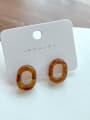 thumb Resin Geometric Minimalist Stud Earring/Multi-Color Optional 1