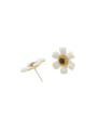 thumb Brass Enamel Flower Cute Stud Earring 3