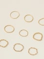 thumb Brass Bead Geometric Minimalist Midi Ring 1