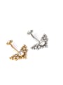 thumb Stainless steel Cubic Zirconia Geometric Hip Hop Stud Earring(Single Only One) 4