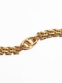thumb Brass Hollow Geometric Vintage Link Bracelet 3