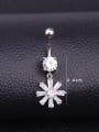 thumb Stainless steel Cubic Zirconia Flower Hip Hop Belly Rings & Belly Bars 3