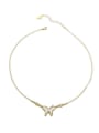 thumb Brass Shell Butterfly Minimalist Necklace 0