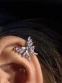 thumb Stainless steel Cubic Zirconia Butterfly Trend Single Earring 1