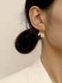 thumb Brass Imitation Pearl Tassel Vintage Clip Trend Korean Fashion Earring 1
