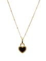thumb Brass Acrylic Heart Minimalist Necklace 0