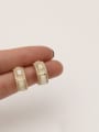 thumb Brass Shell Round Minimalist Stud Trend Korean Fashion Earring 1