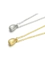 thumb Brass Water Drop Minimalist Stainless steel Chain Necklace 3