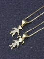 thumb Brass Cubic Zirconia Angel Cute Necklace 2