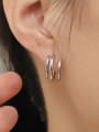 thumb Brass Geometric Minimalist Stud Earring 1