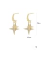 thumb Brass Cubic Zirconia Star Dainty Drop Earring 1