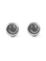 thumb Titanium Steel Smiley Minimalist Stud Earring 0