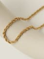 thumb Titanium Steel Geometric Vintage Twist chain bracelet Necklace 2