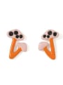 thumb Alloy Enamel Mushroom Cute Stud Earring 3