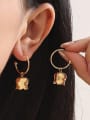 thumb Brass Bell Minimalist Hook Earring 2