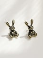 thumb Brass Rabbit Vintage Stud Trend Korean Fashion Earring 2
