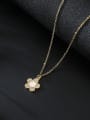 thumb Brass Cubic Zirconia Enamel Smiley Trend Flower Pendant Necklace 1