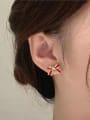thumb Brass Enamel Bowknot Minimalist Stud Earring 1