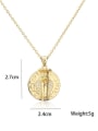 thumb Brass Cubic Zirconia Snake Vintage Round Pendant Necklace 2