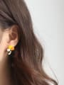 thumb Alloy Enamel Flower Cute Stud Earring 1