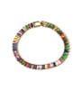 thumb Brass Cubic Zirconia Rainbow Luxury Link Bracelet 0