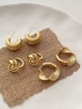 thumb Brass Irregular Minimalist Stud Earring 2