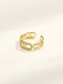 thumb Brass Cubic Zirconia Geometric Minimalist Band Fashion Ring 0