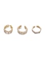 thumb Brass Enamel Heart Minimalist Band Ring 2