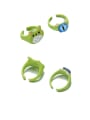 thumb Alloy Enamel Multi Color Evil Eye Minimalist Band Ring 0