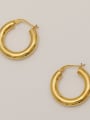 thumb Brass  Smooth Geometric Vintage Hoop Trend Korean Fashion Earring 1