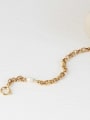 thumb Brass Imitation Pearl Geometric Vintage Bracelet 3