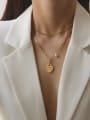 thumb Brass Heart Minimalist Beaded Necklace 1