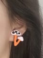 thumb Alloy Enamel Mushroom Cute Stud Earring 1