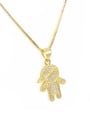 thumb Brass Cubic Zirconia boy and girl Cute Necklace 2