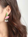thumb Alloy Acrylic Leaf Cute Stud Earring 2