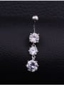 thumb Stainless steel Cubic Zirconia Water Drop Hip Hop Belly Rings & Belly Bars 4