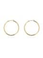 thumb Brass Geometric Minimalist Hoop Trend Korean Fashion Earring 0