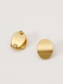 thumb Brass Smooth Geometric Minimalist Stud Trend Korean Fashion Earring 2