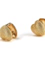 thumb Brass Heart  Cubic Zirconia  Dainty Stud Earring 3