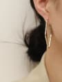 thumb Brass Geometric Minimalist Huggie Trend Korean Fashion Earring 1