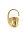 thumb Brass Geometric Minimalist Hook Earring single 0