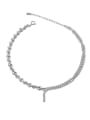 thumb Brass Cubic Zirconia Geometric Hip Hop Necklace 0