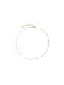 thumb Brass Enamel Dainty Geometric Bracelet and Necklace Set 0
