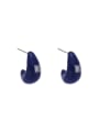 thumb Brass Enamel Water Drop Minimalist Stud Earring 3