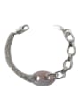 thumb Brass Hip Hop Pig nose Natural stone multi-layer chain splicing   Link Bracelet 0